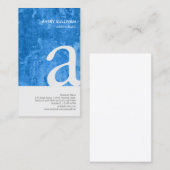 Elegante Grunge Texture Monogram Business Card Visitenkarte (Vorne/Hinten)