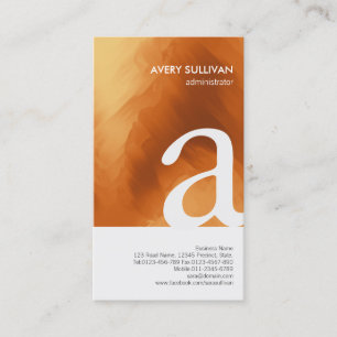 Elegante Grunge Texture Monogram Business Card Visitenkarte