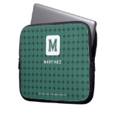 Elegante grünlich graue Laptoptasche Laptopschutzhülle (Vorderseite Links)