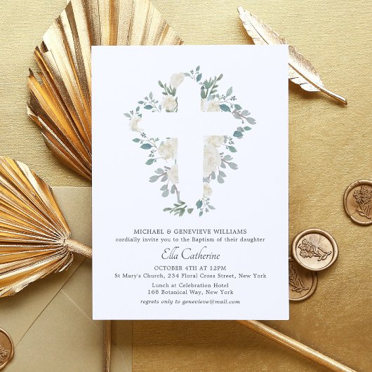 Elegante Grünpflanzen Blütenblättrige Botanische K Einladung