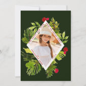 Elegante Grünpflanzen Botanisches Foto Feiertagskarte (Vorderseite)