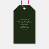 Elegante Grünpflanzen Botanisches Foto Geschenkanhänger (Rückseite)