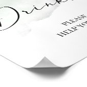 Elegante Grünpflanzen Eukalyptus Blätter Getränke Poster (Ecke)