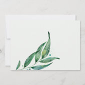 Elegante Grünpflanzen, Eukalyptus Lvs Probe Abende Einladung (Rückseite)