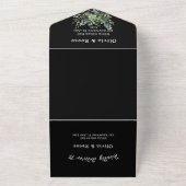 Elegante Grünpflanzen Eukalyptus WEDDING INVITATIO All In One Einladung (Außenbereich)