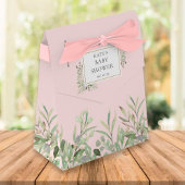 Elegante Grünpflanzen Foliage Pink Girl Baby Dusch Geschenkschachtel