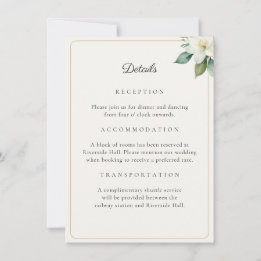 Elegante Grünpflanzen Goldene Hochzeit Details QR-