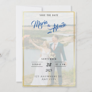 Elegante Grünpflanzen Save-the-Date-Einladung Einladung