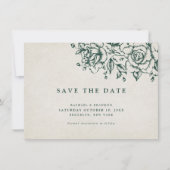 Elegante Grünpflanzen Save the Date im Grünen (Vorderseite)