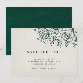 Elegante Grünpflanzen Save the Date im Grünen