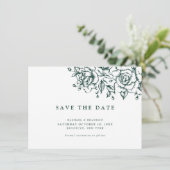 Elegante Grünpflanzen Save the Date im Grünen (Stehend Vorderseite)