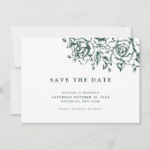 Elegante Grünpflanzen Save the Date im Grünen (Vorderseite)