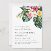 Elegante Grünpflanzen Tropisches Brautparty Einladung (Vorderseite)