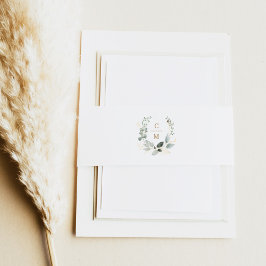 Elegante Grünpflanzen und erste goldene Hochzeit Einladungsbanderole