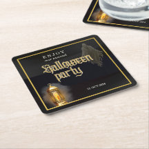 Elegante Gruselige Schwarze Goldlaterne Halloween-