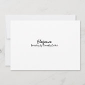 Elegante Grußkarte Dankeskarte (Rückseite)