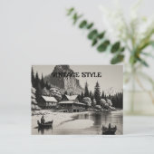 Elegante Grußkarte für jeden Anlass Postkarte (Stehend Vorderseite)