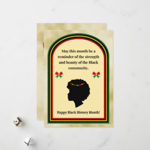 Elegante Grußkarte zum Black History Month Feiertagskarte