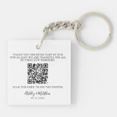 Elegante Guest-Gastgeschenk Hochzeit Schlüsselanhänger (Rückseite)