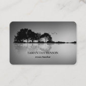 Elegante Guitar Lake Shadow Landschaft Liebe Visitenkarte (Vorderseite)