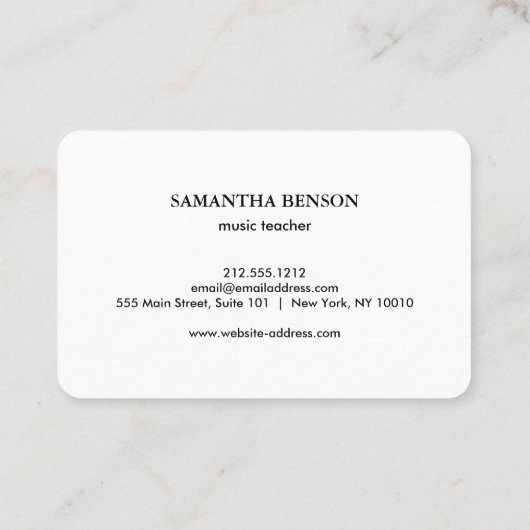 Elegante Guitar Lake Shadow Landschaft Liebe Visitenkarte (Rückseite)