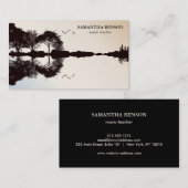 Elegante Guitar Lake Shadow Landschaft Liebe Visitenkarte (Vorne/Hinten)