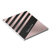 Elegante, gürmisch abstrakte Rose Gold, Schwarz &  Notizblock (angewinkelt)