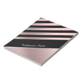 Elegante, gürmisch abstrakte Rose Gold, Schwarz &  Notizblock (Rotiert)