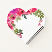 Elegante, gürmisch-rosa Rose Notizblock (Rückseite)