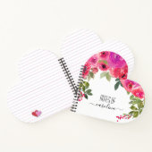 Elegante, gürmisch-rosa Rose Notizblock (Innenseite)