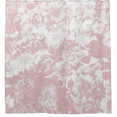 Elegante, gürmisch-trendige rosa Korallenblütenspi Duschvorhang (Vorderseite)