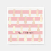 Elegante, gürtelförmige Ananas-Rose Serviette (Vorderseite)