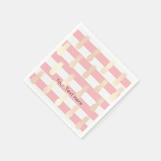 Elegante, gürtelförmige Ananas-Rose Serviette (Ecke)