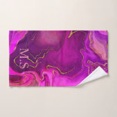 Elegante gürtelige Imitate Glitzer Marmor Art Mono Badhandtuch Set (Handtuch)