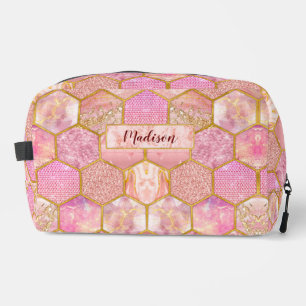 Elegante, gürtliche Imitate Glitzer Rose Gold Waschbeutel