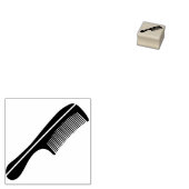 Elegante Haar Comb Friseur Personal Stationery Gummistempel (Stempel)