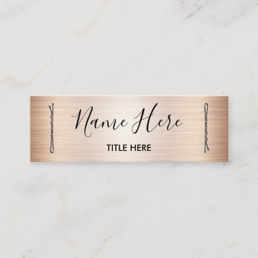 Elegante Haar-Stylist-Geschäfts-Karte mit Mini Visitenkarte (Vorderseite)