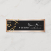 Elegante Haar-Stylist-Geschäfts-Karte mit Mini Visitenkarte (Rückseite)