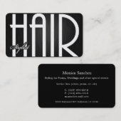 Elegante Haar-Stylist-Geschäfts-Karten Visitenkarte (Vorne/Hinten)
