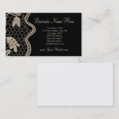 Elegante Häkelarbeit-Spitze - handgemachte Visitenkarte (Vorne/Hinten)