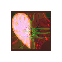 Elegante Halbherz Abstrakt Art Rosa Rot