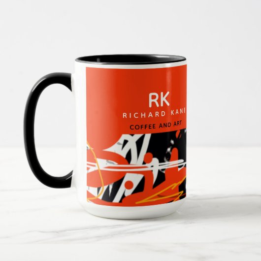 Elegante Halbrot Halbrote, halb Abstrakte Tasse mi (Links)