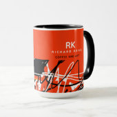 Elegante Halbrot Halbrote, halb Abstrakte Tasse mi (VorderseiteRechts)