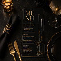 Elegante Halloween-Cocktailparty-Speisekarte
