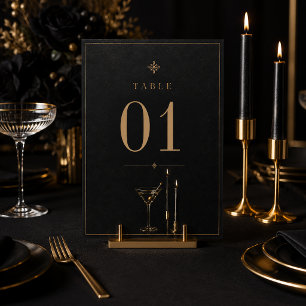 Elegante Halloween-Cocktailparty Tischnummer