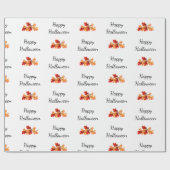 Elegante Halloween Fall Foliage Red Orange Blätter Geschenkpapier (Flach)