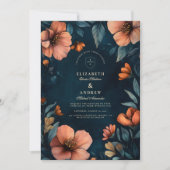 Elegante Halloween Hochzeit Einladung (Vorderseite)