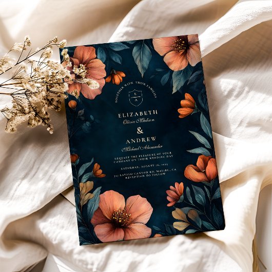 Elegante Halloween Hochzeit Einladung