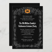 Elegante Halloween-Party Einladung (Vorne/Hinten)
