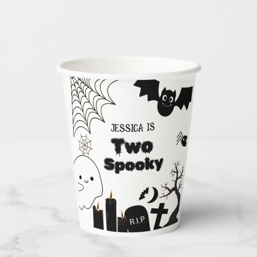 Elegante Halloween-Party Pappbecher (Rückseite)